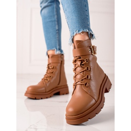 Sixth Sense Stilvolle Trapper mit Schnalle braun 2