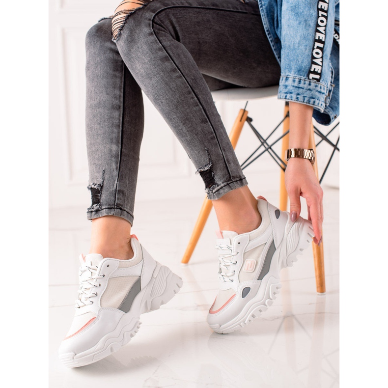 Evento Weiße modische Turnschuhe grau 2