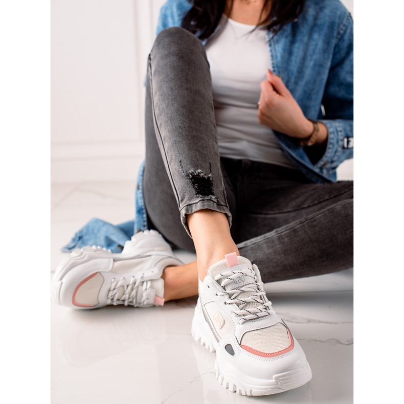 Evento Weiße modische Turnschuhe grau 1