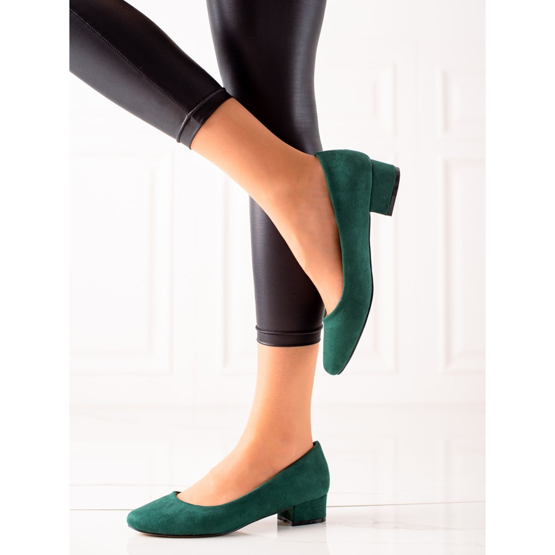 Sabatina Grüne Wildleder Pumps 1