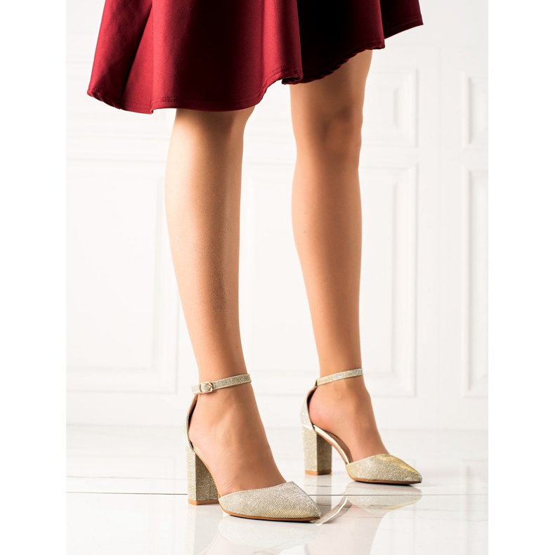 Seastar Goldene Pumps mit Glitter beige 2