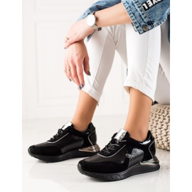 Schimmernde VINCEZA Sneakers schwarz 1