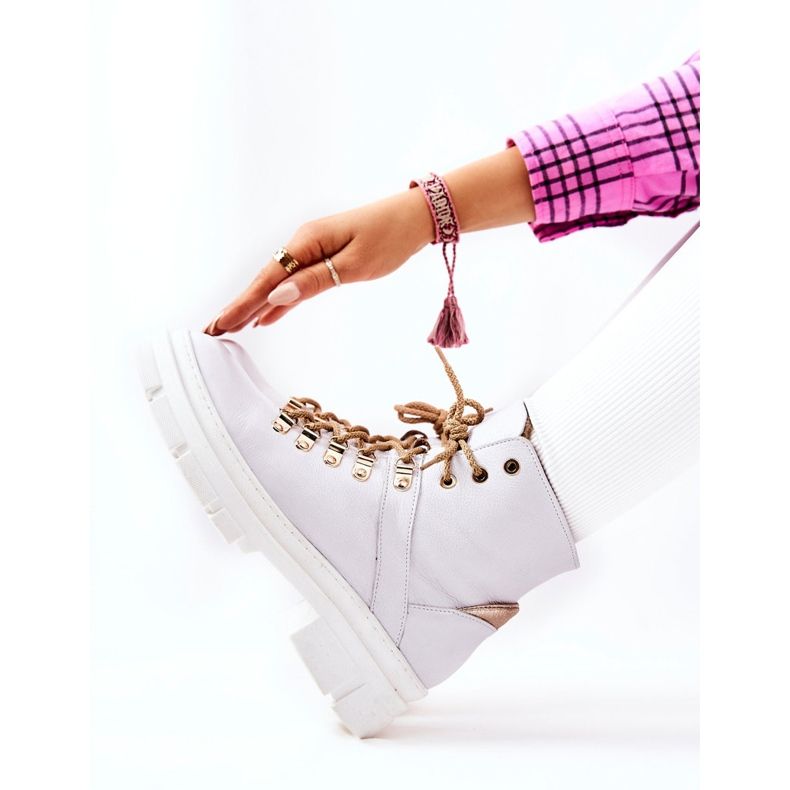 PF1 Weiße isolierte Stiefel aus Brescia-Leder 2