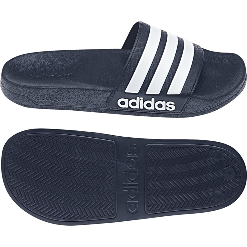 Adidas Adilette Shower AQ1703 Hausschuhe weiß marineblau 5