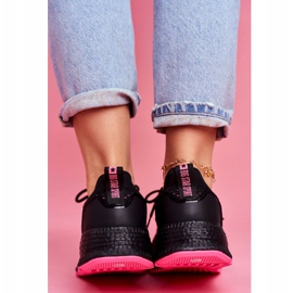 Damen Sportschuhe Sneakers Big Star Schwarz Fuchsia FF274964 rosa 5