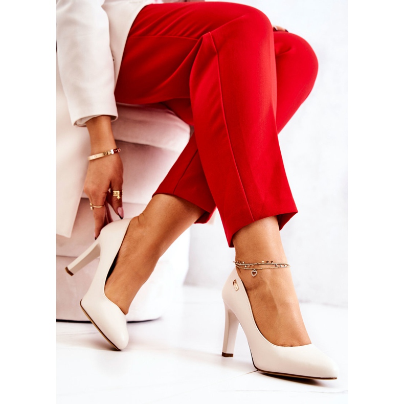 Damenpumps mit Absatz Sergio Leone Hellbeige Campbell 2