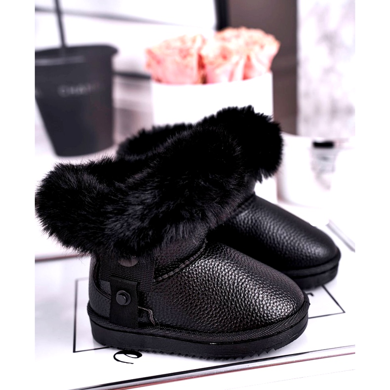 Apawwa Warme Kinder Schneestiefel mit Fell Marella grau 1