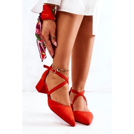 WS1 Pumps auf einer Stange mit Spitz Orange Jodie rot 1