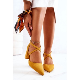 PS1 Damenpumps mit Absatz in Spitz Yellow Future gelb 1