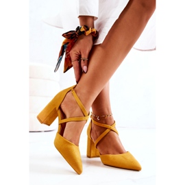 PS1 Damenpumps mit Absatz in Spitz Yellow Future gelb 2