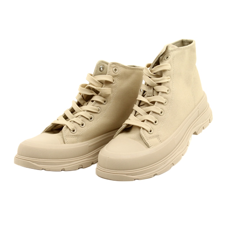News Hohe Beige-Turnschuhe auf der Plattform 21SP02-1050 2