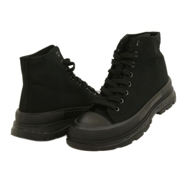 News Schwarze hohe Sneakers auf Plattform 21SP02-1050 4