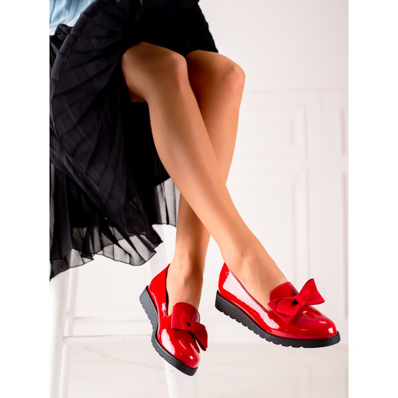 La.Fi Lackierte Schuhe mit Schleife rot 1