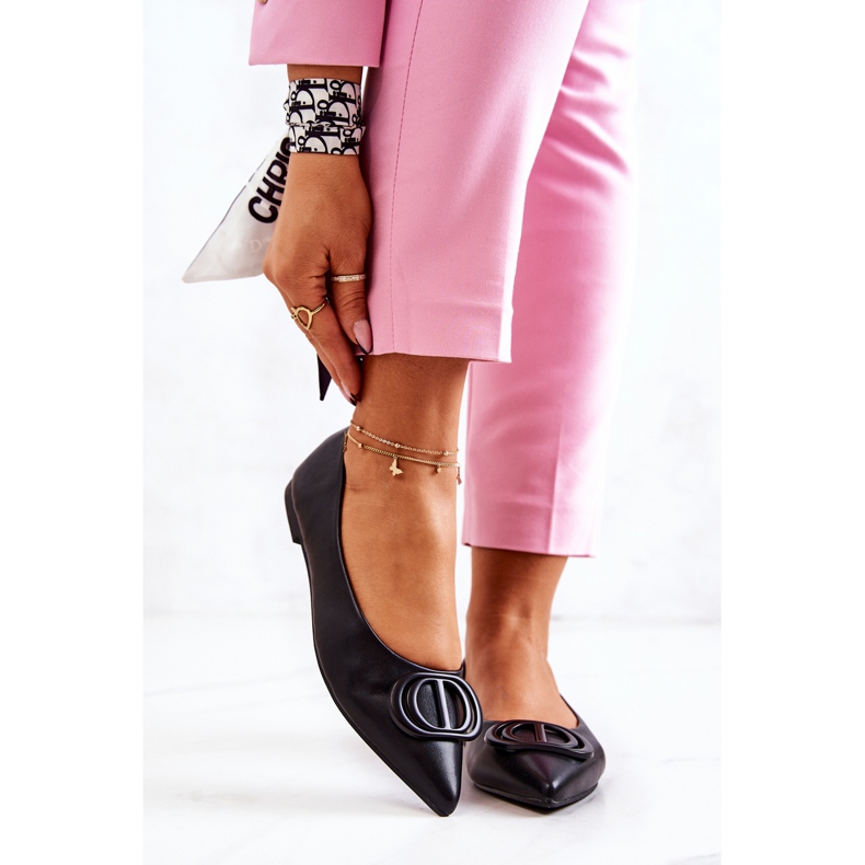 PS1 Lederballerinas in Spitz Schwarz Rachelle 2