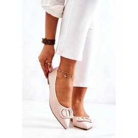 PS1 Lederballerina in Spitz J. Beżowe Rachelle beige 2