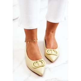 PS1 Lederballerinas in Rachelles hellgrünem Spitz gelb 1