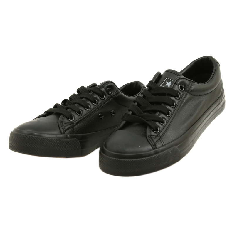 News Schwarze Damen-Sneaker aus Öko-Leder 21SP02-1200 5