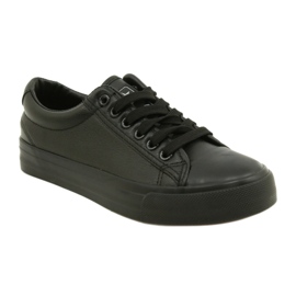News Schwarze Damen-Sneaker aus Öko-Leder 21SP02-1200 3