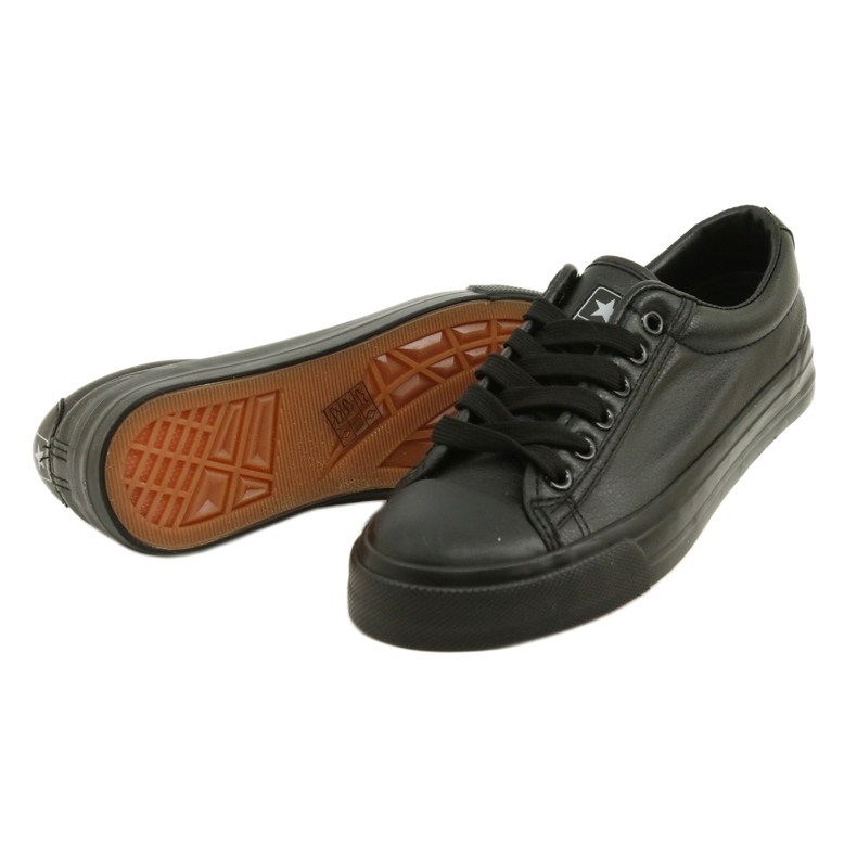 News Schwarze Damen-Sneaker aus Öko-Leder 21SP02-1200 6