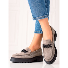 LA.FI graue Wildlederloafer schwarz 1