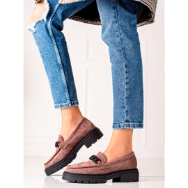 LA.FI Braune Wildleder-Loafer schwarz 1