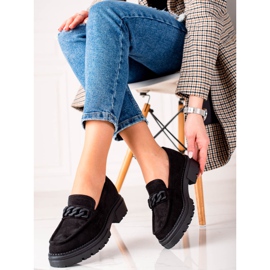 LA.FI Schwarze Wildleder-Loafer 1