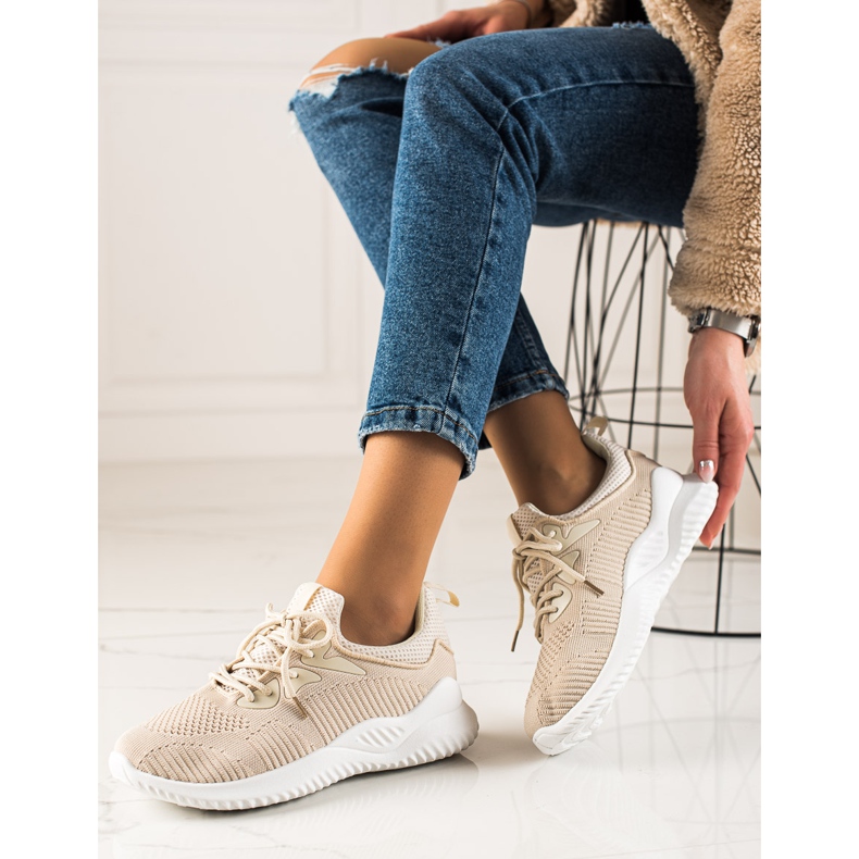 TRENDI Sportschuhe Turnschuhe beige 1