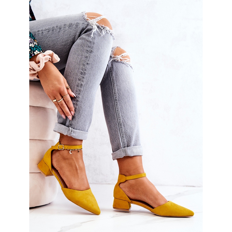 WS1 Wildlederpumps in spitzgelbem Calliope 2