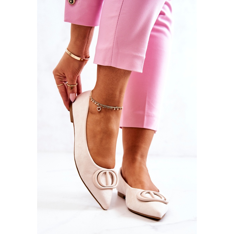 PS1 Wildleder Ballerinas in Spitz Hellbeige Neriso 2