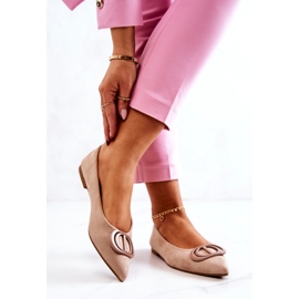 PS1 Wildleder Ballerinas in Spitz Beige Neriso 2