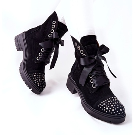 Lewski Shoes Wildlederstiefel Workery Lewski Schuhe Gebunden 3069 Schwarz 2