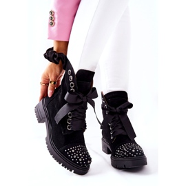 Lewski Shoes Wildlederstiefel Workery Lewski Schuhe Gebunden 3069 Schwarz 3