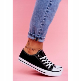 PS1 Omerta Schwarze Sneaker mit weißer Sohle 2