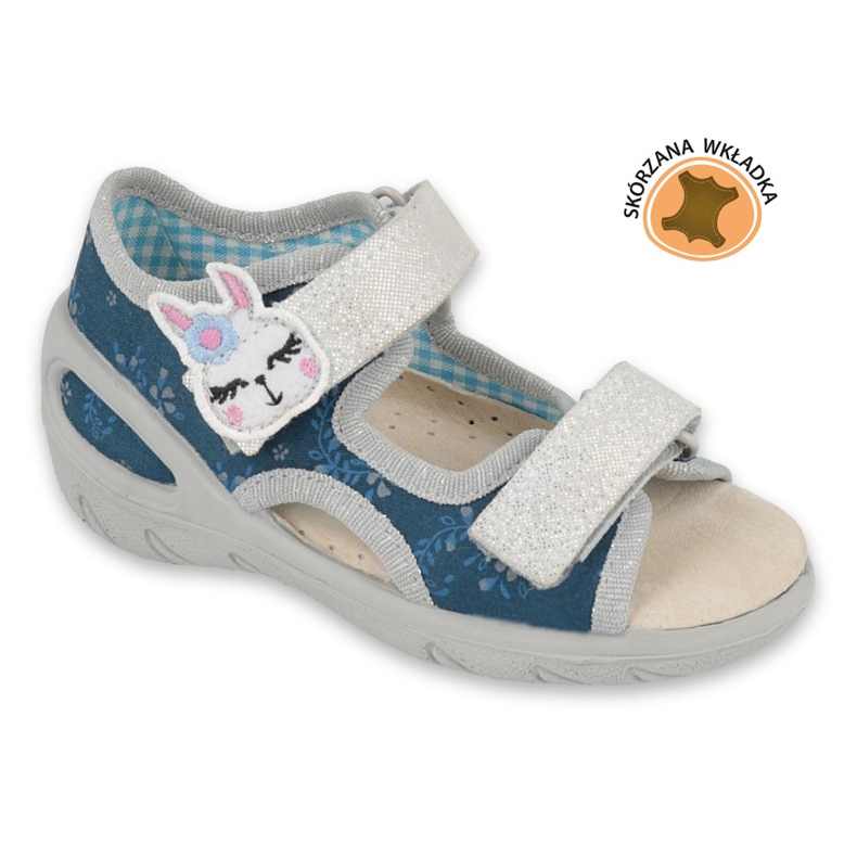 Befado Kinderschuhe PU 065P154 navy blau silber- 1