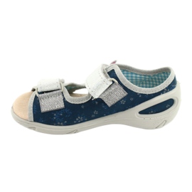 Befado Kinderschuhe PU 065P154 marineblau silber 2