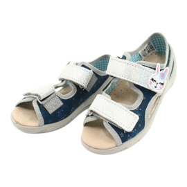 Befado Kinderschuhe PU 065P154 marineblau silber 3