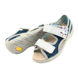 Befado Kinderschuhe PU 065P154 marineblau silber 4
