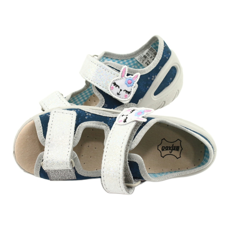 Befado Kinderschuhe PU 065P154 marineblau silber 5