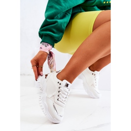 FS2 Turnschuhe auf der Plattform Weiß Sallie silber- 1