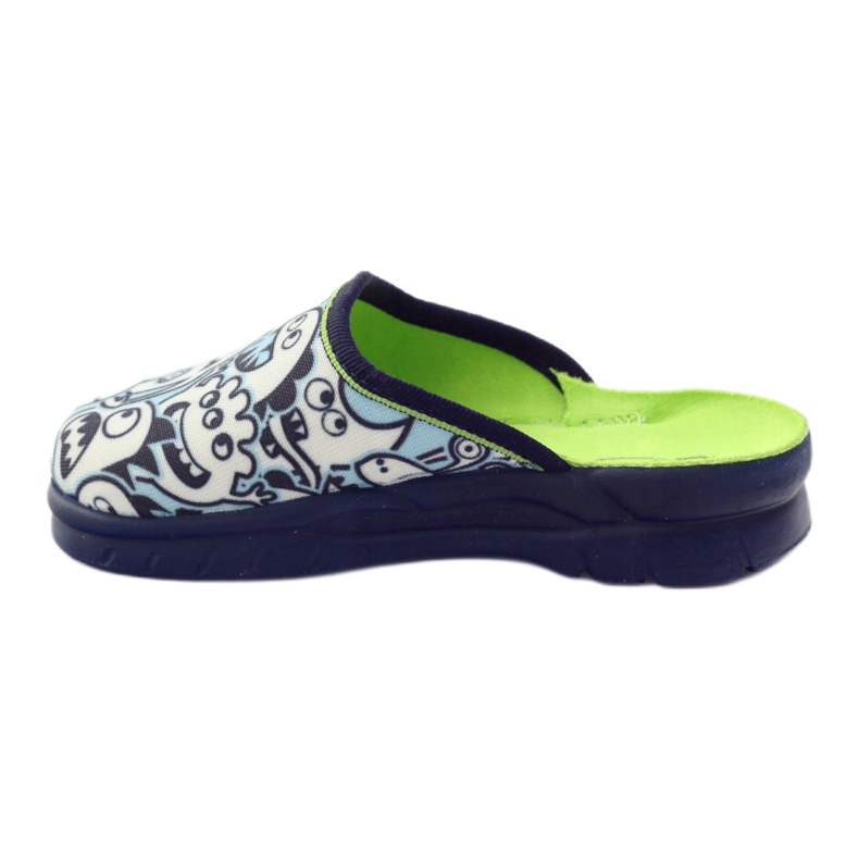 Befado Kinderschuhe Färbung Hausschuhe weiß navy blau blau 2