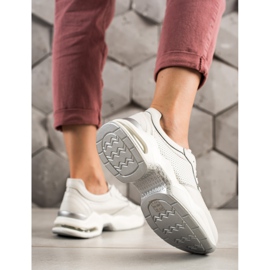 Goodin Sneakers aus durchbrochenem Leder weiß 2