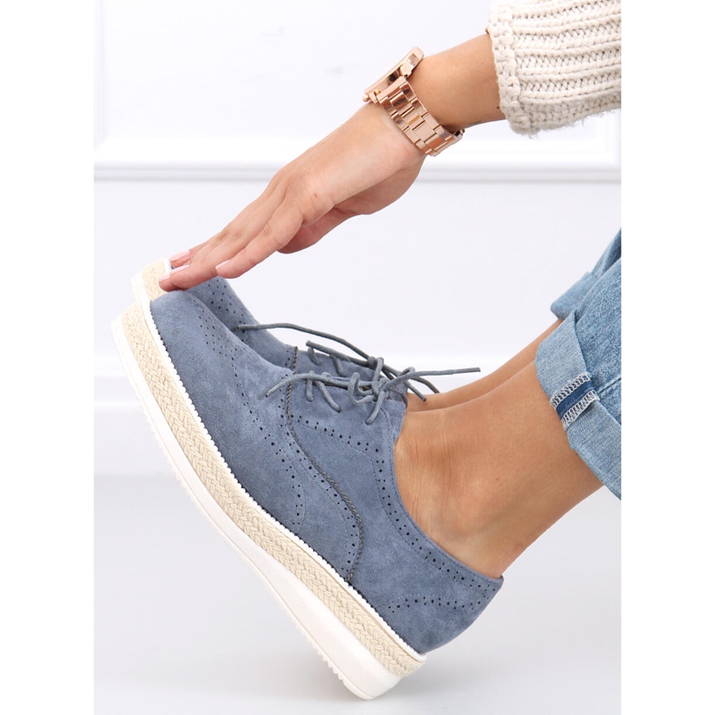 Damen Espadrilles Schuhe Apia Blau 2