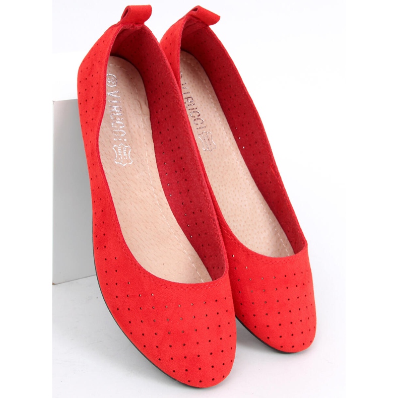 Durchbrochene Ballerinas Ameli Red rot 2