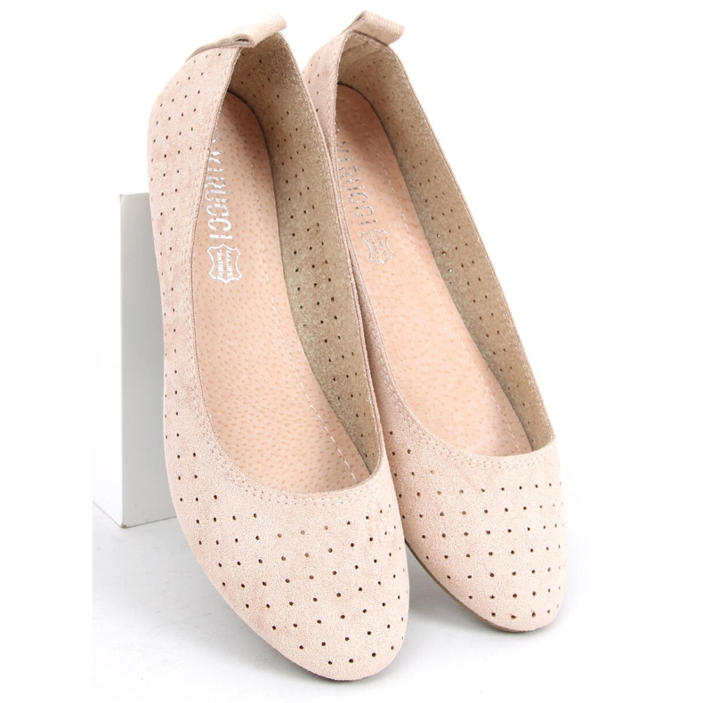 Durchbrochene Ballerinas Ameli Beige 2