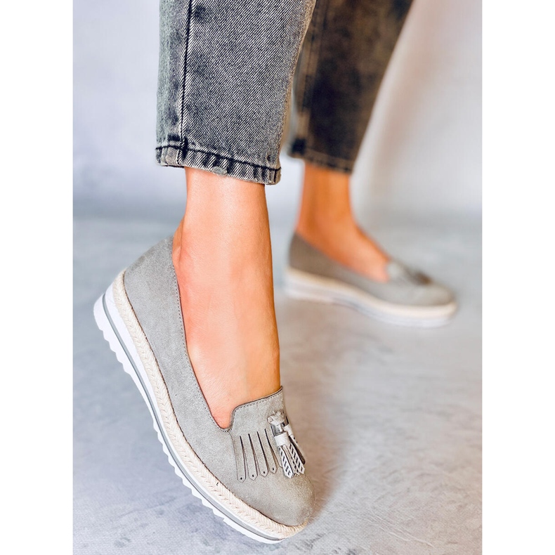 Damen-Slipper und Espadrilles Hilma Grey grau 2