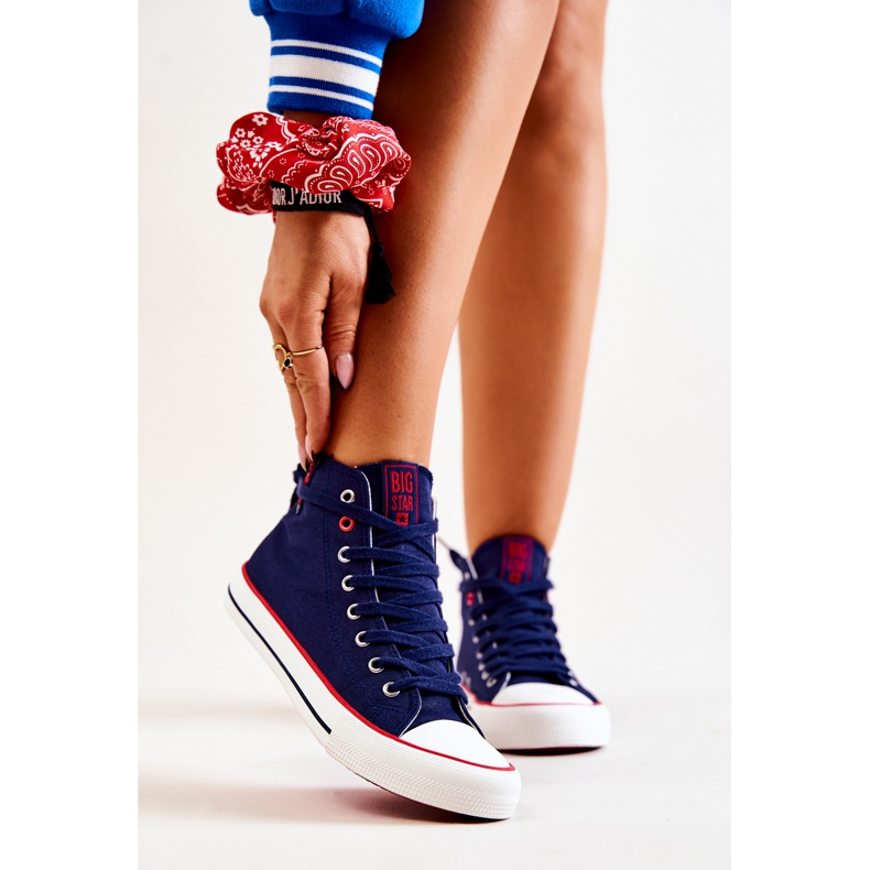High-Top-Sneaker Big Star JJ274125 Marineblau 2