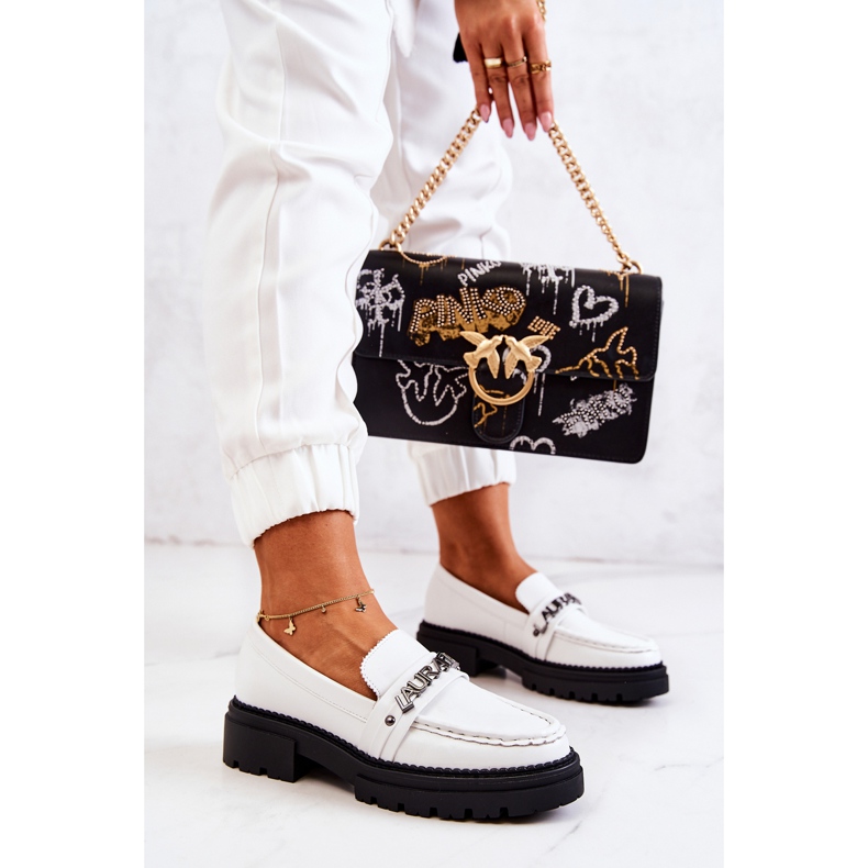 PL5 Leder Loafer Buchstaben La.Fi Weiß Jenefer 1