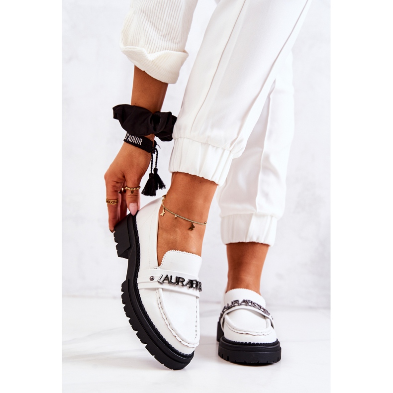 PL5 Leder Loafer Buchstaben La.Fi Weiß Jenefer 2