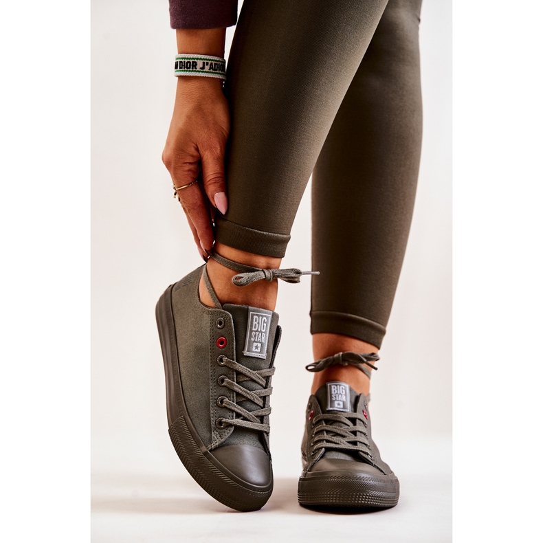 Niedrige Turnschuhe Big Star JJ274004 Khaki grün 2