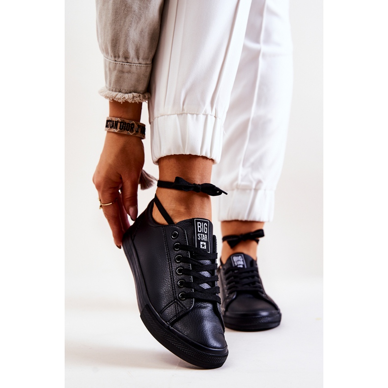 Lederturnschuhe Big Star JJ274312 Schwarz 2